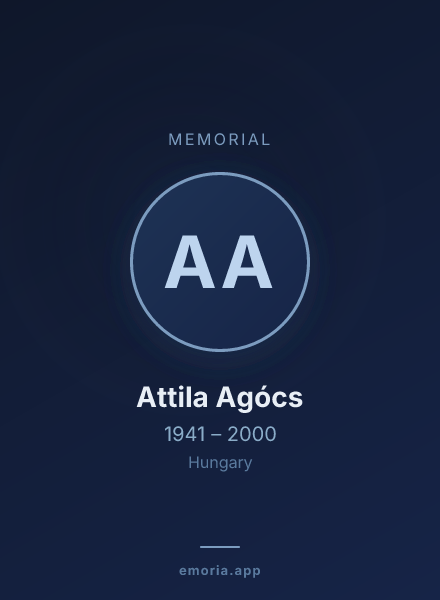Memorial portrait of Attila Agócs