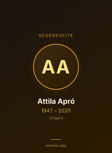 Gedenkportrait von Attila Apró