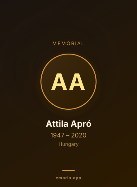 Memorial portrait of Attila Apró