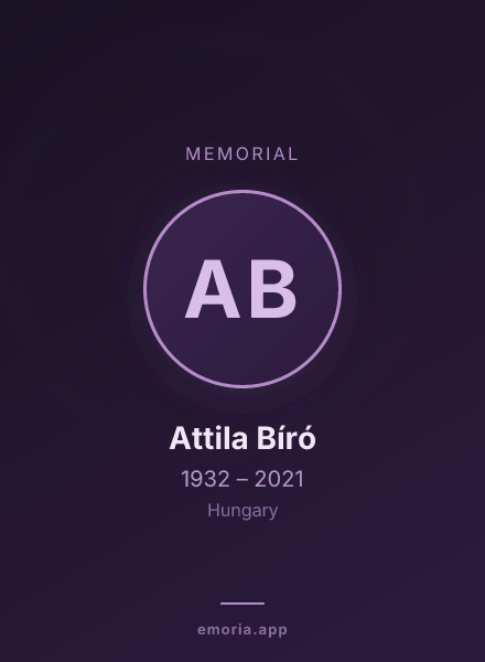Memorial portrait of Attila Bíró