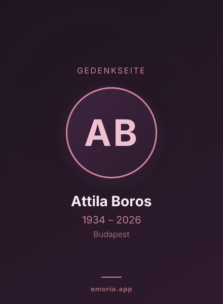 Gedenkportrait von Attila Boros