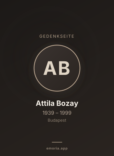 Gedenkportrait von Attila Bozay