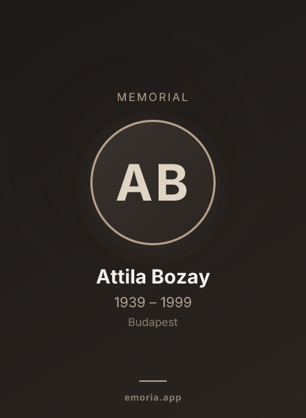 Memorial portrait of Attila Bozay