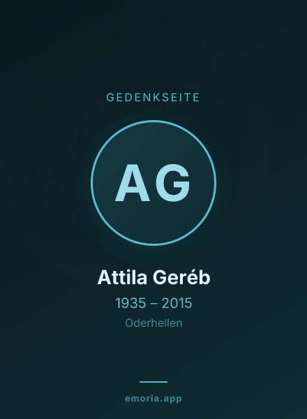 Gedenkportrait von Attila Geréb