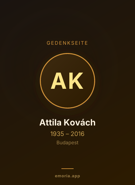 Gedenkportrait von Attila Kovách
