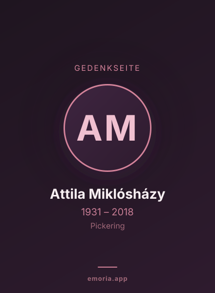 Gedenkportrait von Attila Miklósházy