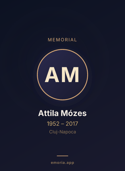Memorial portrait of Attila Mózes