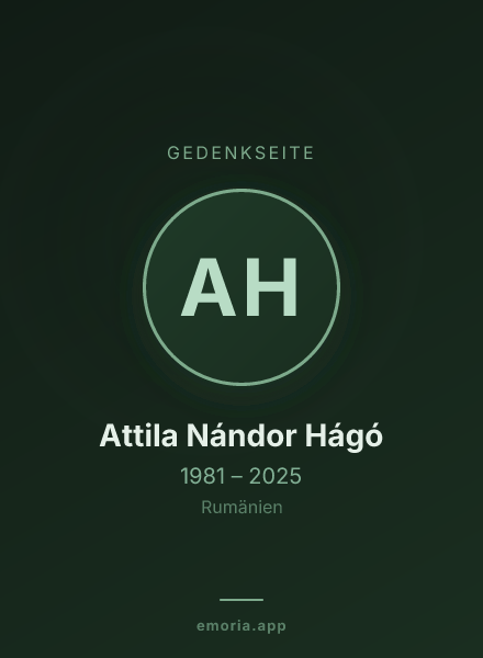 Gedenkportrait von Attila Nándor Hágó