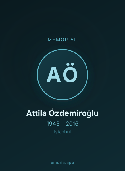Memorial portrait of Attila Özdemiroğlu