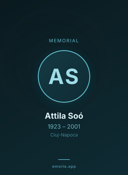 Memorial portrait of Attila Soó