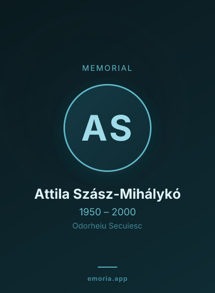 Memorial portrait of Attila Szász-Mihálykó