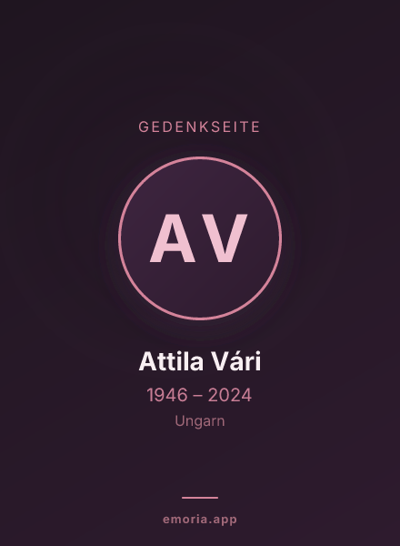 Gedenkportrait von Attila Vári