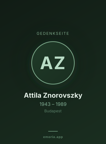 Gedenkportrait von Attila Znorovszky
