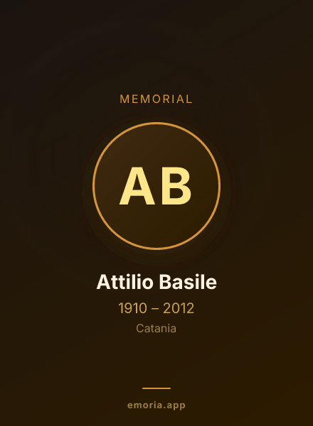 Memorial portrait of Attilio Basile