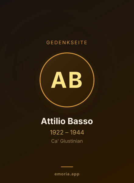 Gedenkportrait von Attilio Basso