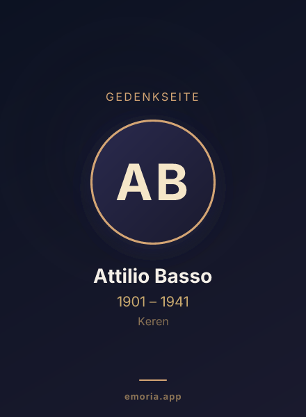 Gedenkportrait von Attilio Basso