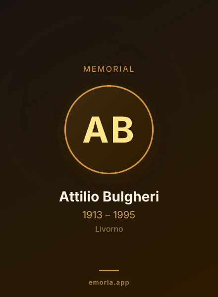 Memorial portrait of Attilio Bulgheri