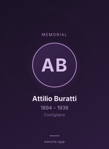 Memorial portrait of Attilio Buratti