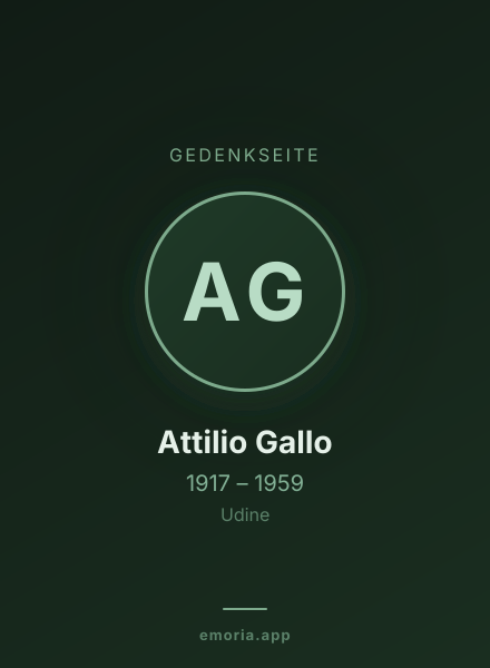 Gedenkportrait von Attilio Gallo