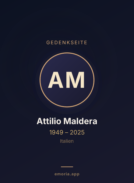 Gedenkportrait von Attilio Maldera