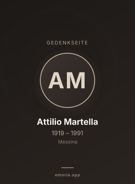Gedenkportrait von Attilio Martella