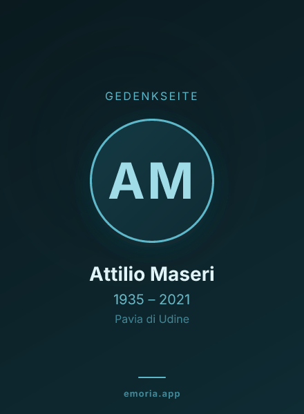 Gedenkportrait von Attilio Maseri