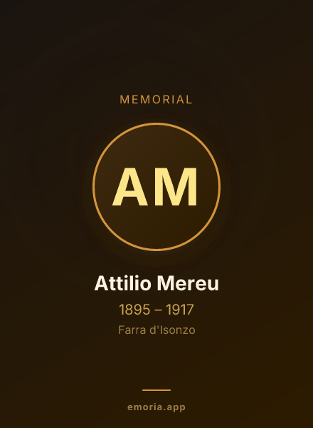 Memorial portrait of Attilio Mereu