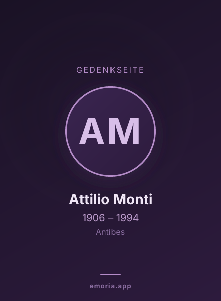 Gedenkportrait von Attilio Monti