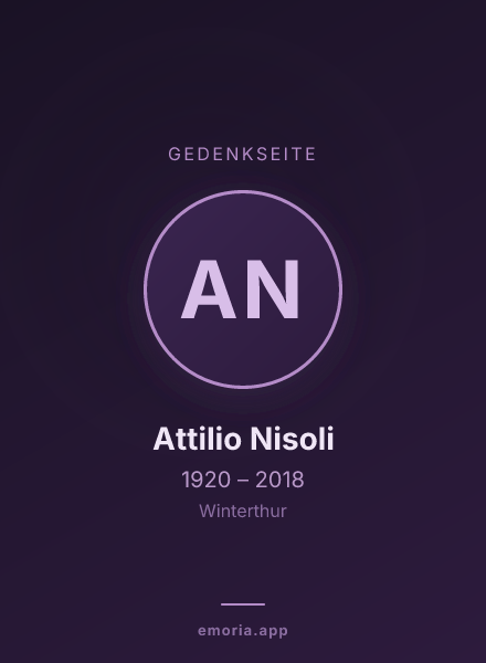 Gedenkportrait von Attilio Nisoli
