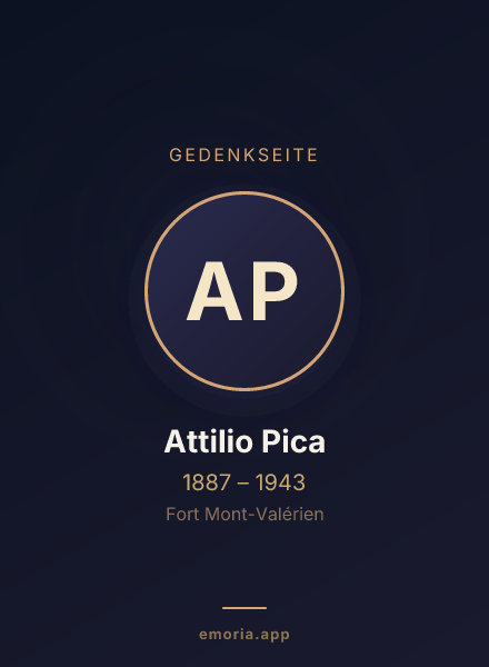 Gedenkportrait von Attilio Pica