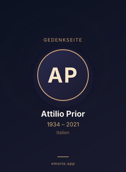 Gedenkportrait von Attilio Prior
