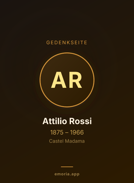 Gedenkportrait von Attilio Rossi