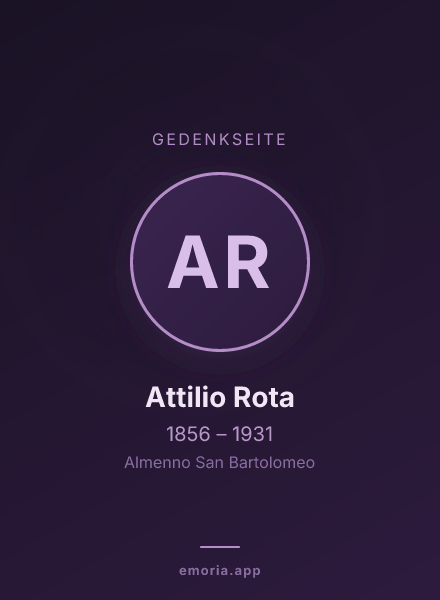 Gedenkportrait von Attilio Rota
