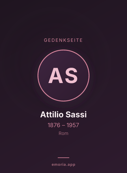 Gedenkportrait von Attilio Sassi