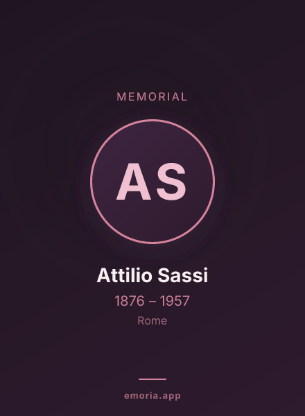 Memorial portrait of Attilio Sassi