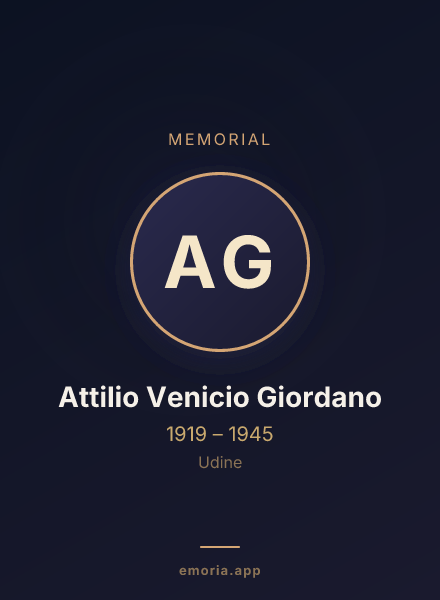 Memorial portrait of Attilio Venicio Giordano