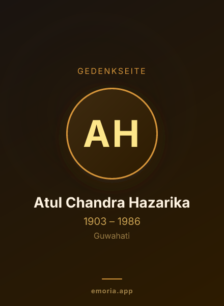 Gedenkportrait von Atul Chandra Hazarika