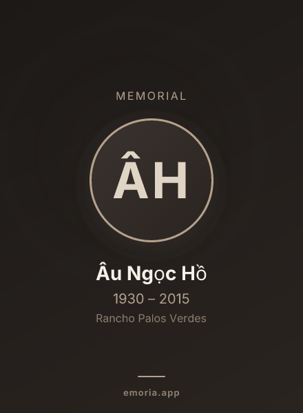 Memorial portrait of Âu Ngọc Hồ
