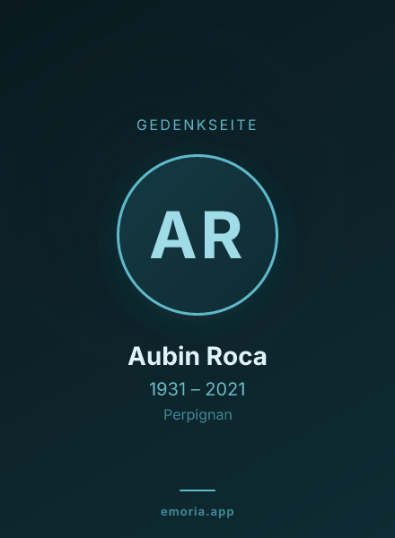 Gedenkportrait von Aubin Roca