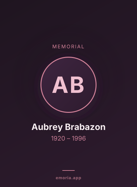Memorial portrait of Aubrey Brabazon