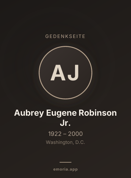 Gedenkportrait von Aubrey Eugene Robinson Jr.