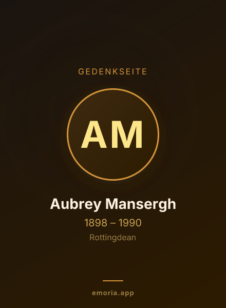 Gedenkportrait von Aubrey Mansergh