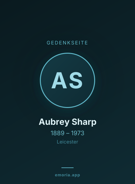 Gedenkportrait von Aubrey Sharp