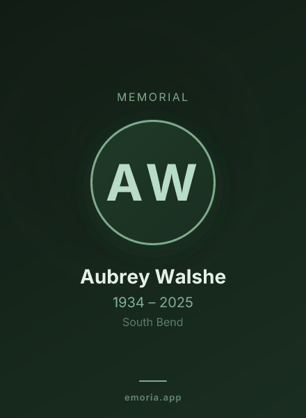 Memorial portrait of Aubrey Walshe
