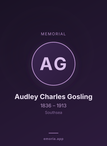Memorial portrait of Audley Charles Gosling