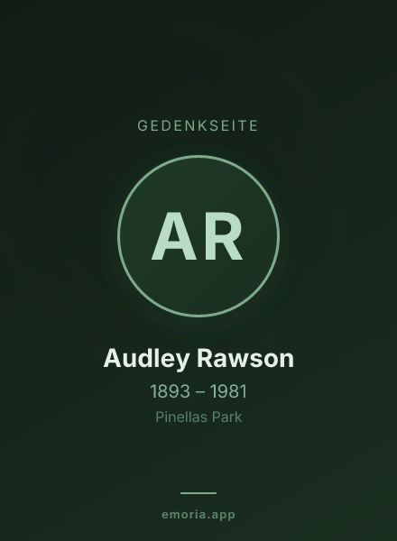 Gedenkportrait von Audley Rawson