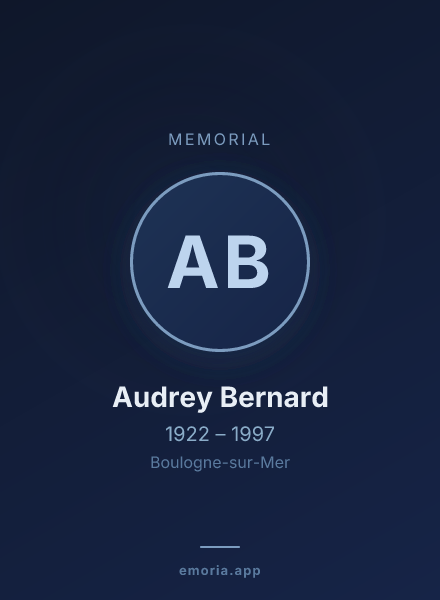 Memorial portrait of Audrey Bernard