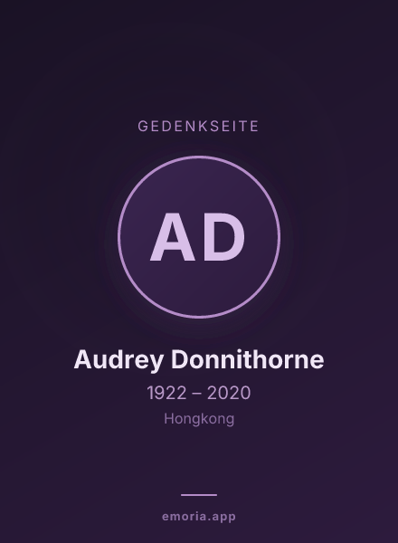 Gedenkportrait von Audrey Donnithorne