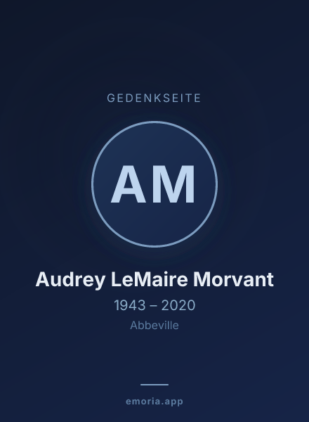 Gedenkportrait von Audrey LeMaire Morvant