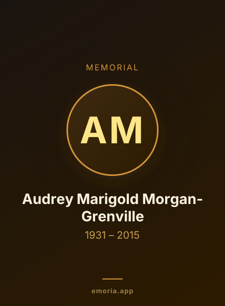 Memorial portrait of Audrey Marigold Morgan-Grenville